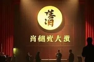 午夜频道惊悚剧封面，电视机雪花屏映出走廊